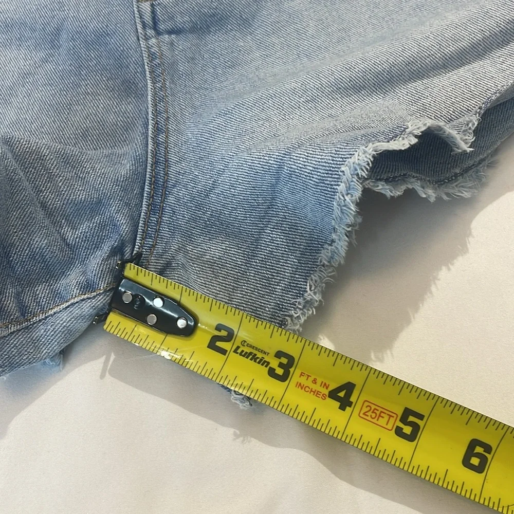 JESSICA SIMPSON INFINITE HIGH WASTE  SIZE 32 Women's Blue Denim Shorts